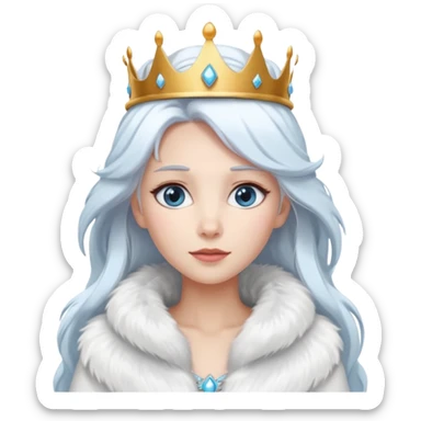 Antarctica princess, bold, crown sticker