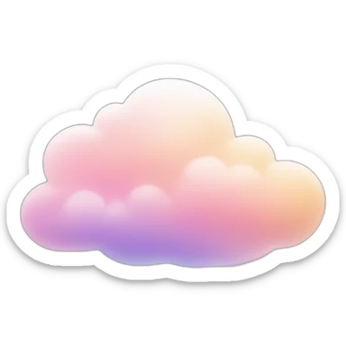 Pastel gradient hue cloud sticker