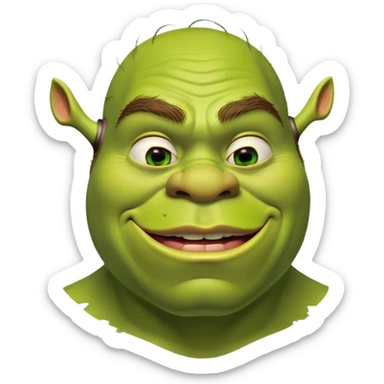 Shrek mordiéndose el labio sticker