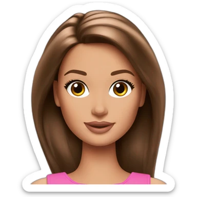 barbie brune sticker