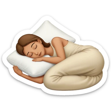 sleeping on a pillow sticker