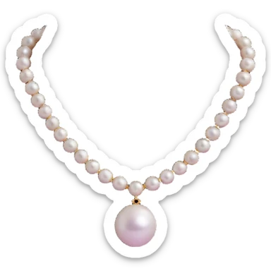 futuristic preppy accessory pack with smart pearl necklace and digital plaid pattern sticker