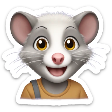 Opossum mom sticker