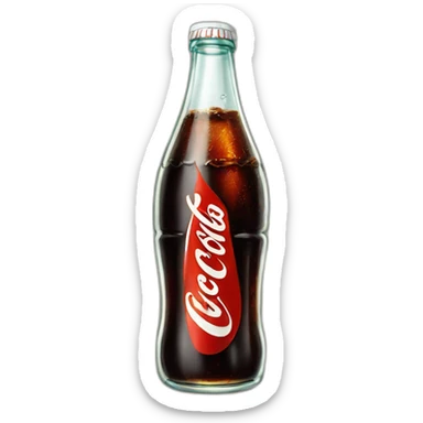 Vintage glass DIET coke sticker