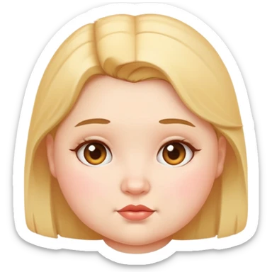 A girl with chubby face sticker
