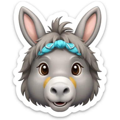 Cute donkey sticker