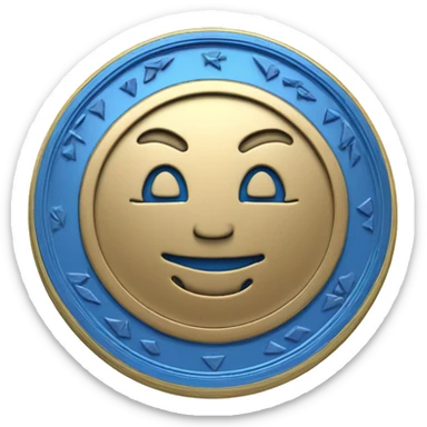 Tonoin coin 3d blue sticker