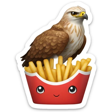 hawk french fry ocean br sticker