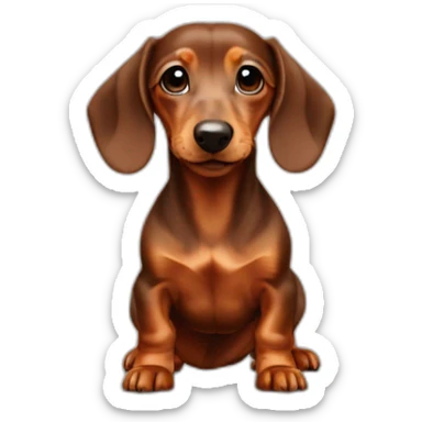 A brown mini dachshund ￼ sticker