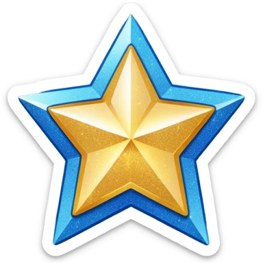 icon instagram em forma de estrela glitter blue sticker