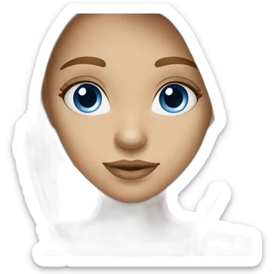 Blonde aux yeux bleus et  cheveux blonde et brune sticker