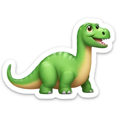 kawaii brontosaurus sticker