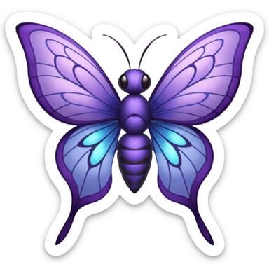 Venomoth-Butterfree-Lunala-Fakémon-hybrid-creature (full body)  sticker