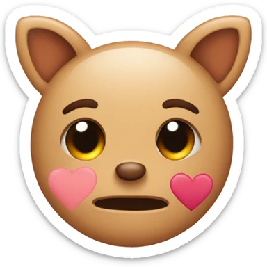 🙂‍↔️ with hearts around it  sticker