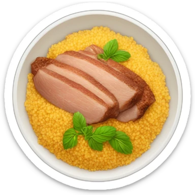 Meal of couscous with meat sticker