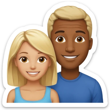 black guy with a blong girl sticker