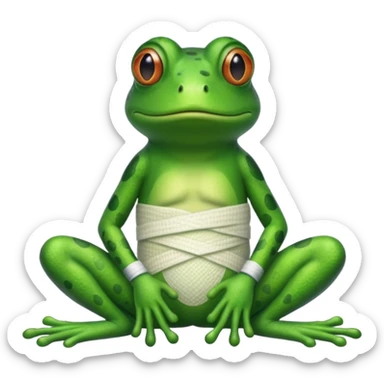 Worry frog bandage  sticker