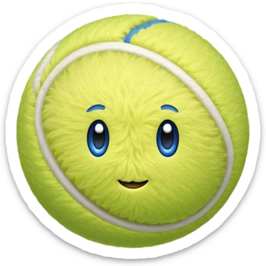 full blue tennis ball sticker