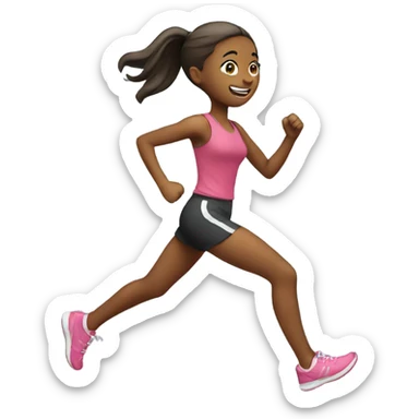 Girl running  sticker