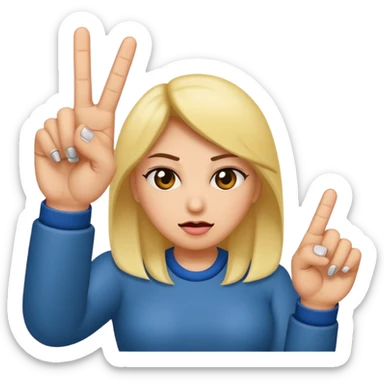 A baddie showing middle finger  sticker