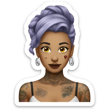 tattooed woman very attractive sticker