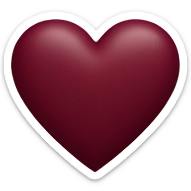 burgundy heart sticker