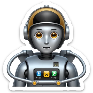 robot copilot sticker