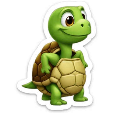 Monsieur sur tortue sticker