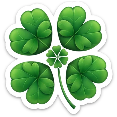 Five leaf clover in black clover sticker
