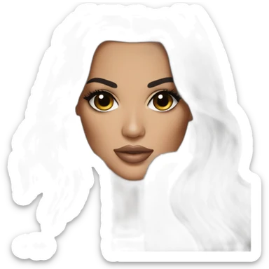 Dark haired khloe kardashian sticker