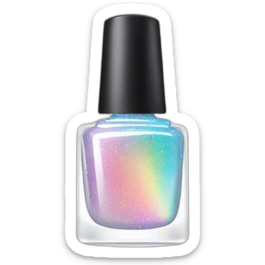 Holographic nail polish bottle sticker