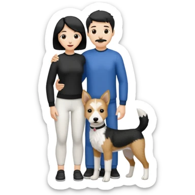 Quiero una pareja con un perro Fox terrier sticker