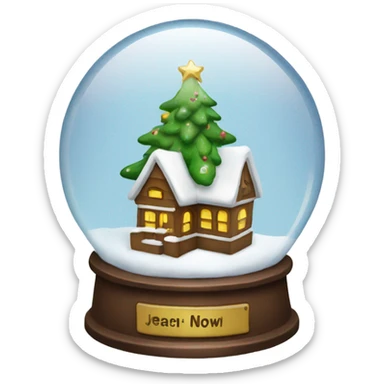 Christmas snowglobe sticker