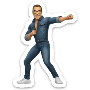 Jeanclaude-vandamme-kick sticker