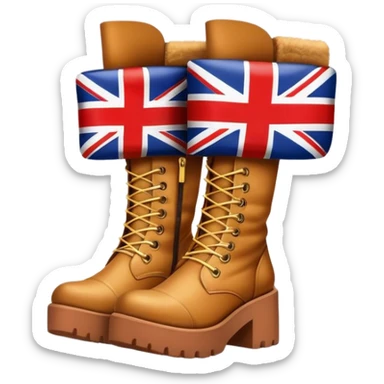 Union Jack flag platform boots ginger spice sticker