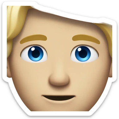 blond guy with 5oclock shadow and blue eyes bored sticker