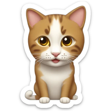 Chat qui mange de la pâté sticker