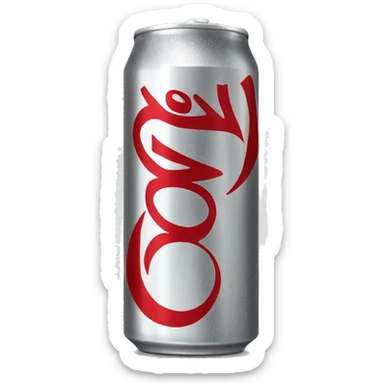 Gray Diet Coke can  sticker