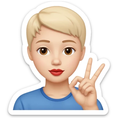 😗 + 🫰🏻 sticker