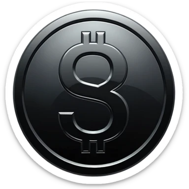 $ dollar black symbol sticker