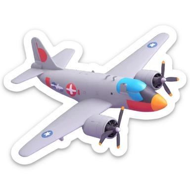 bomber airplane with bomb bay open sticker