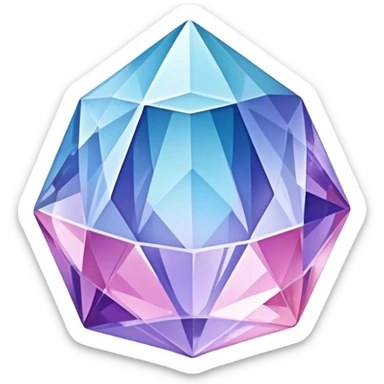 Pastel-blue-purple-pink crystal-gem sticker