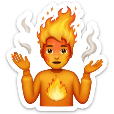 Spontaneous human combustion sticker