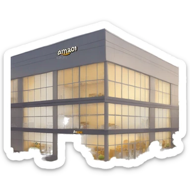 amazon company building with name of the brand (amazon) sticker