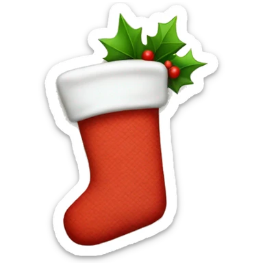 christmas stocking with letter J sticker