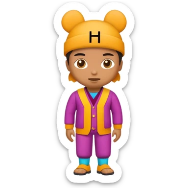 Person Posing as the letters HK sticker