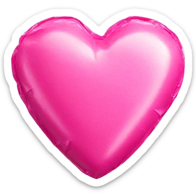 heart shaped candy wrapped in pink foil sticker