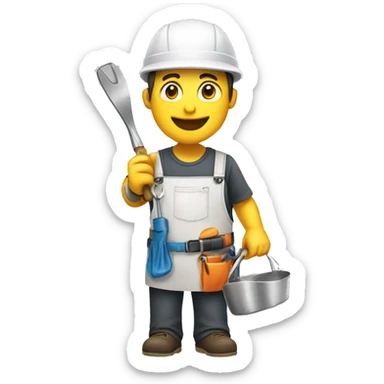 repair specialist repairing a kitchen sticker