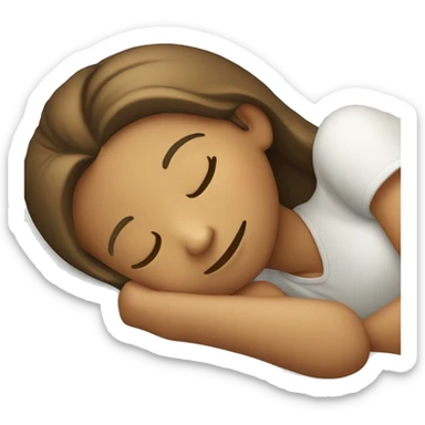 sleeping girl smiling while sleeping sticker