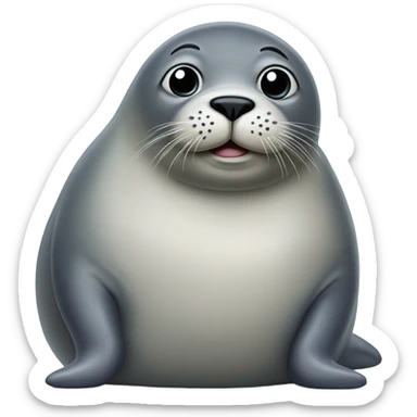 A obese seal with toes sticker